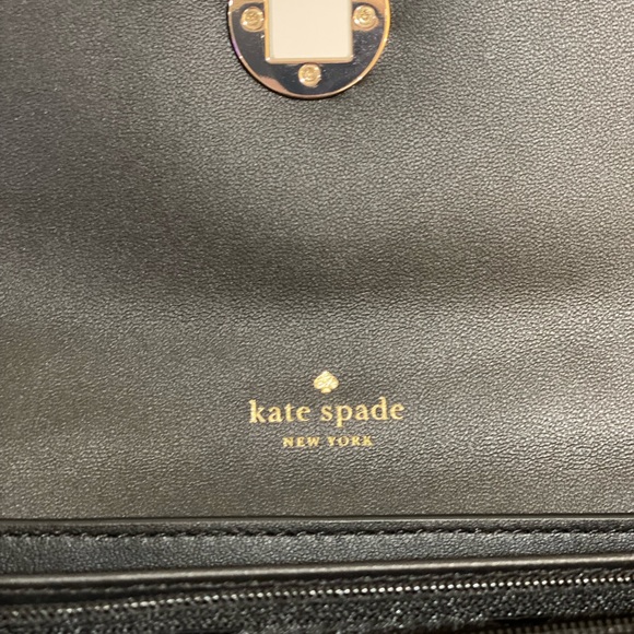 Kate Spade Black Smooth Quilted Large Turn Lock Wallet - Picture 10 of 11